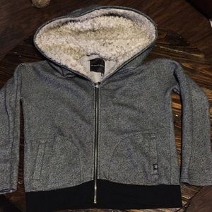 Victoria Secret zip up jacket w/fluffy hood